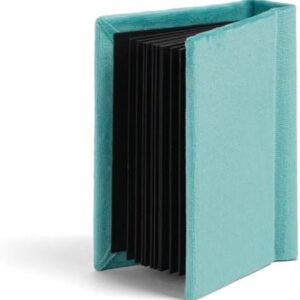 Teal blue Instax Mini album cover, tape-in polaroid guest book