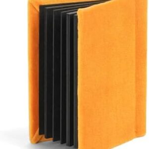 Marigold yellow Instax Mini album cover, tape-in polaroid guest book